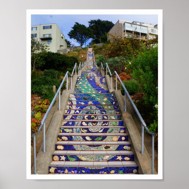 16th Avenue Tiled Steps #6-2 Poster (Vorne)