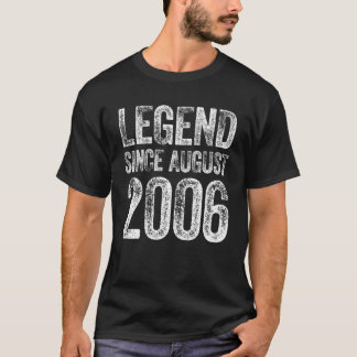 16Th Birthday August Born 16 Years Legend Since 20 T-Shirt