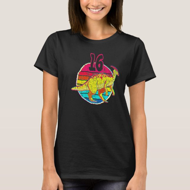 16th Birthday I Parasaurolophus I Family Matching T-Shirt (Vorderseite)