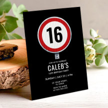 16th Birthday Speed Limit Sign - ANY AGE