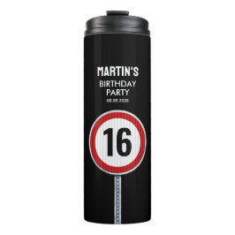 16th Birthday Speed Limit Thermosbecher
