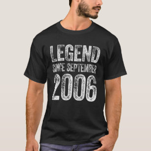16th birthday Tee September Born 16 Years Legend S