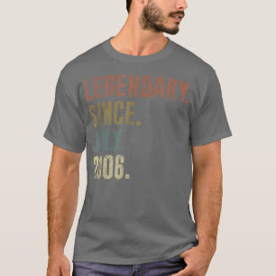 16th Birthday Vintage Legendary Since July 2006 T-Shirt