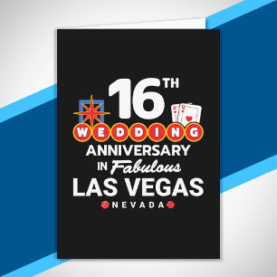 16th Wedding Anniversary Las Vegas Trip Karte