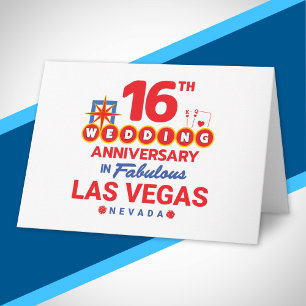 16th Wedding Anniversary Las Vegas Trip Karte
