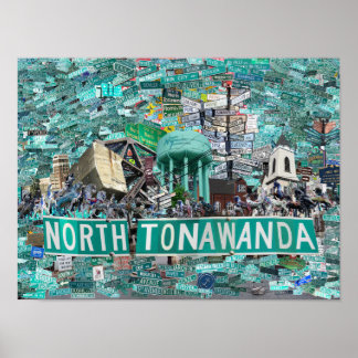 16x12 Plakat, Straßen von North Tonawanda NY Poster
