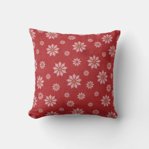 16x16 Red Poinsettia Weihnachtswürfelkissen Kissen