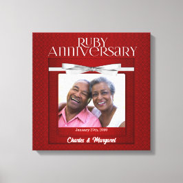 16x16 Ruby 60th Anniversary Foto Name Leinwanddruck