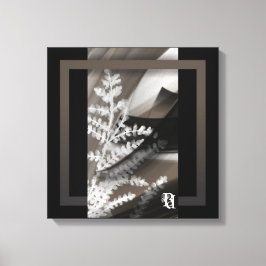 16x16" Terra’s Tender Whisper Abstract Brown Flowe Leinwanddruck