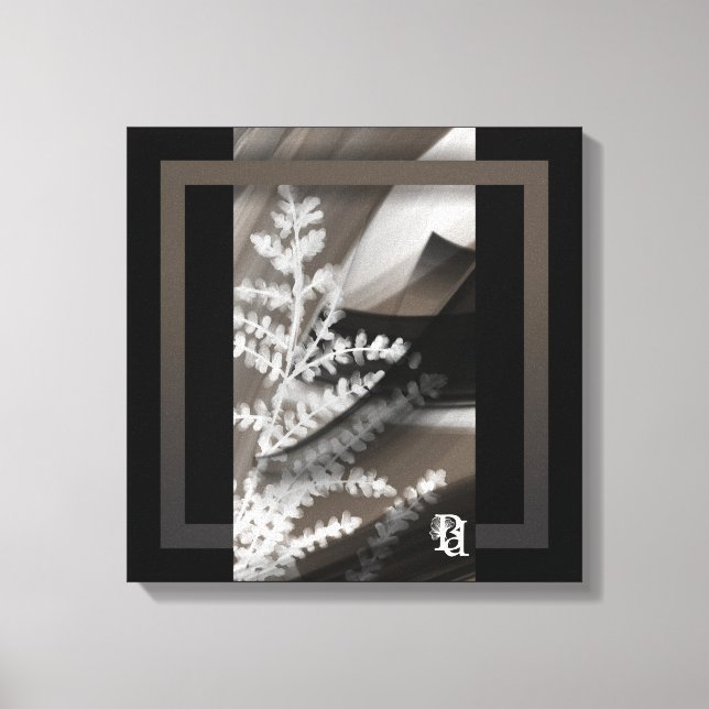 16x16" Terra’s Tender Whisper Abstract Brown Flowe Leinwanddruck (Vorderseite)