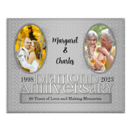 16x20 60th Diamond Annivsersary Collage Fotodruck