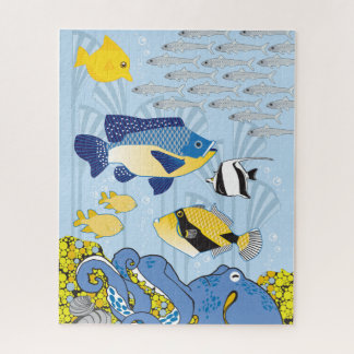 16x20 Art Deco Ocean Puzzle für Colorblinde