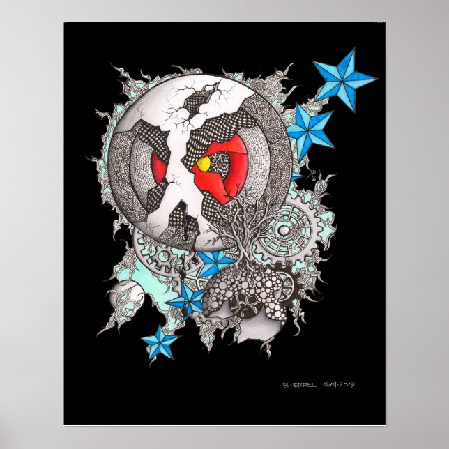 16X20 DRUCKEN VON "EIN TYP VERLIERT SEINEN HUT" Bg Poster (Vorne)