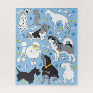 16x20 Hundefreunde Puzzle für farbenblinde Mensch