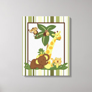 16x20 Leinwand Art Kinderzimmer Jungle Babies Prin