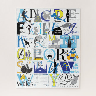 16x20 Reisen Alphabet Puzzle für Colorblinde