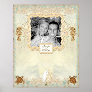 16x20 Verlobungsfoto-Unterschriftenposter - Fine A Poster