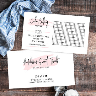 16x24 Blatt Hochzeitskuchen-Schneideführer 2x1 Tei Begleitkarte