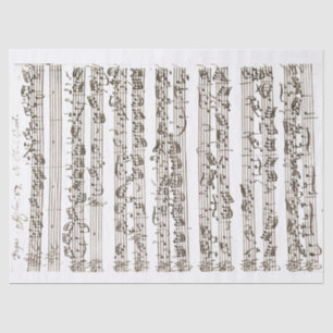 1700 Musikkomposition Handgeschrieben mit Hinweis Seidenpapier