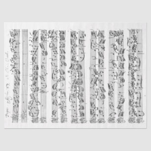 1700 Musikkomposition Handgeschrieben mit Hinweis Seidenpapier