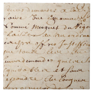 1700er Jahre Vintage Französisch Skript Grunge Per Fliese