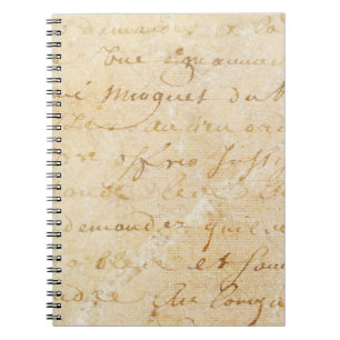 1700s Vintager französischer antiker Notizblock