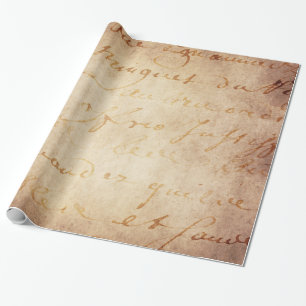 1700s Vintages französisches mit Buchstaben Geschenkpapier