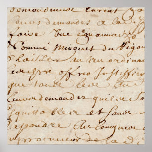 1700s Vintages französisches Poster