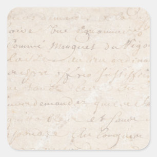 1700s Vintages französisches Retro Quadratischer Aufkleber