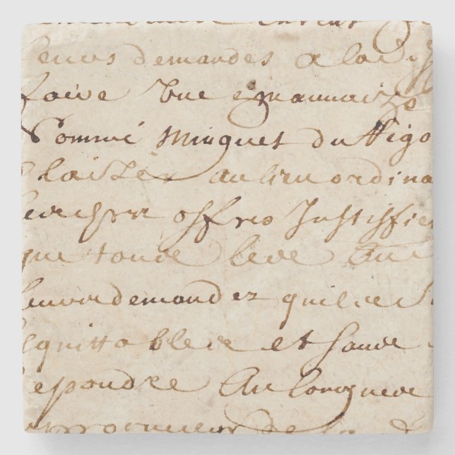 1700s Vintages französisches Steinuntersetzer (Vorderseite)