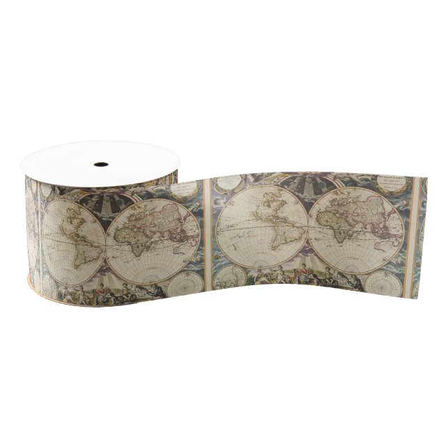 1702 eine neue Karte der Welt Ripsband (Spule)