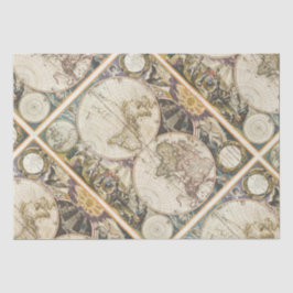 1702 Eine neue Weltkarte Seidenpapier