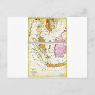 1710 Ottens Karte von Südostasien Singapur Thai