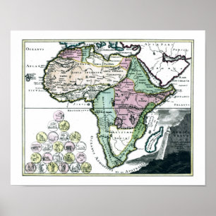 1720 Africa Vetus Map Poster