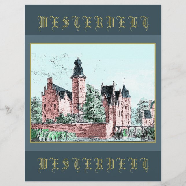 1729 A. de Haen Dutch Kasteel WESTERVELT (Rückseite)