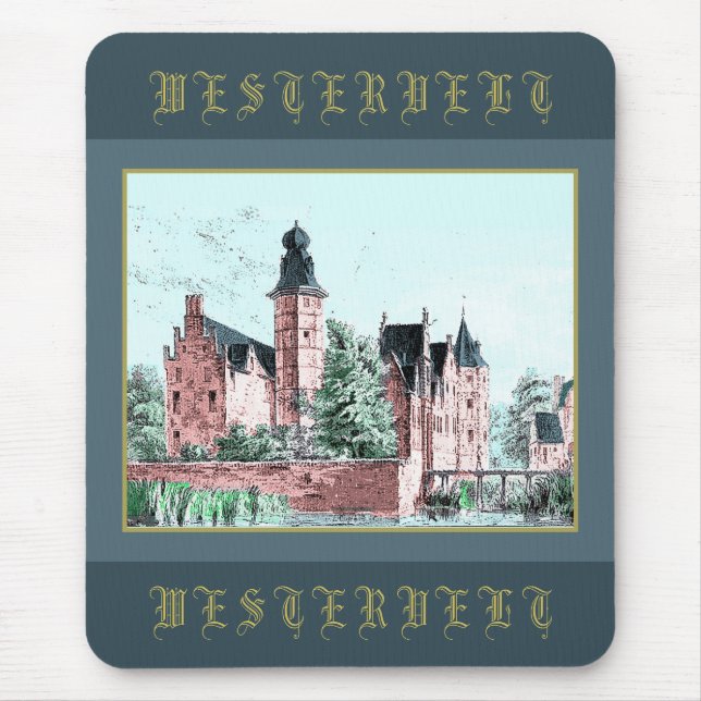1729 A. de Haen Dutch Kasteel WESTERVELT Mousepad (Vorne)