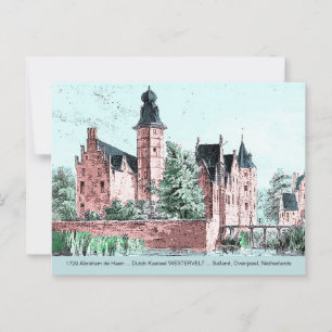1729 A. de Haen Dutch Kasteel WESTERVELT Postcard Postkarte