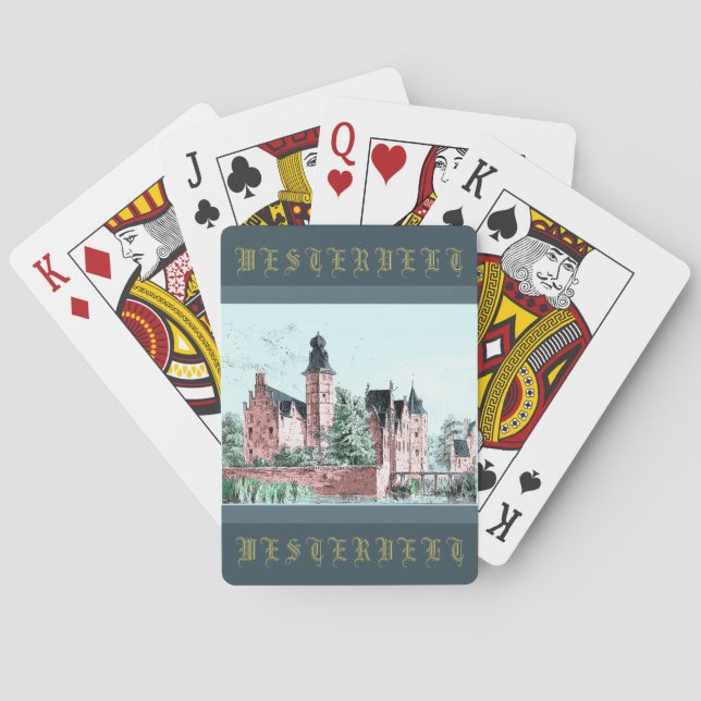 1729 A. de Haen Dutch Kasteel WESTERVELT Spielkarten (Rückseite)