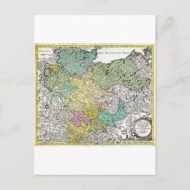 1730 Homann Karte von Niedersachsen Berlin Lubeck  (Vorderseite)