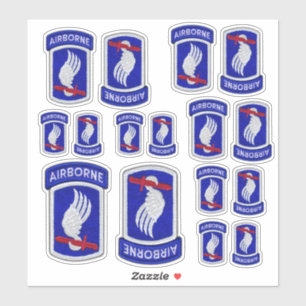 173. ABN Im Flugzeug Brigade Sky Soldiers Contour Aufkleber