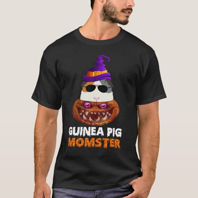 173 Guinea Pig Momster Pumpkin Monster Funny Hallo T-Shirt (Vorderseite)