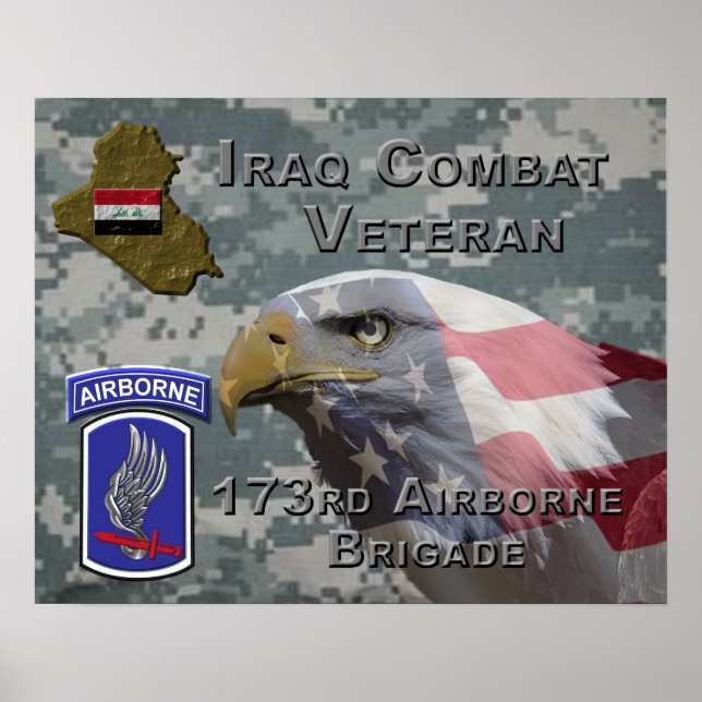 173. Im Flugzeug Brigade Irak-Kampfveteran Poster (Vorne)