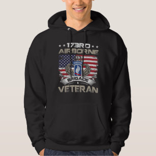 173. Im Flugzeug Brigade Veteran Flag US Im Flugze Hoodie