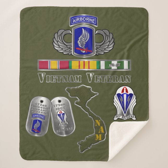 173. Im Flugzeug Brigade Vietnam Veteran Sherpadecke (Vorderseite)