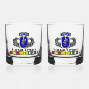 173. Im Flugzeug Brigade Vietnam Veteran Whiskyglas