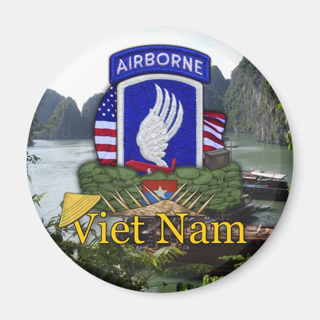 173. im Flugzeug Brigade vietnam war vets Magnet (Vorne)