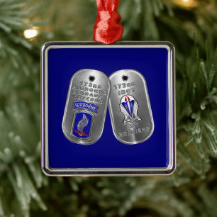 173. Luftlandebrigade Weihnachten Ornament Aus Metall