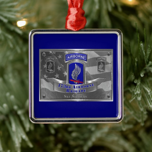 173rd Airborne Brigade Christmas Ornament Aus Metall (Baum)