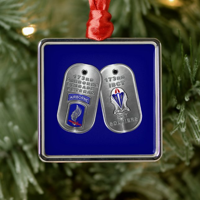 173rd Airborne Brigade  Christmas Ornament Aus Metall (Baum)