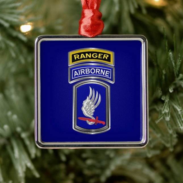 173rd Airborne Brigade Ranger Christmas Ornament Aus Metall (Baum)